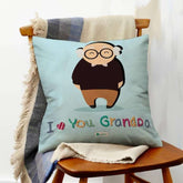 I Love You Grandpa Printed Cushion and Mug Combo (Blue )